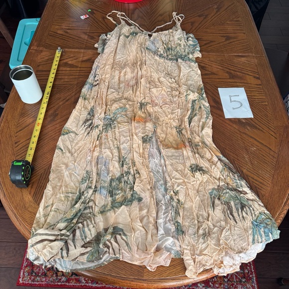 Tahnee Kelland Anthropologie Large Strappy Midi Dress Tropical Jungle - Picture 10 of 11